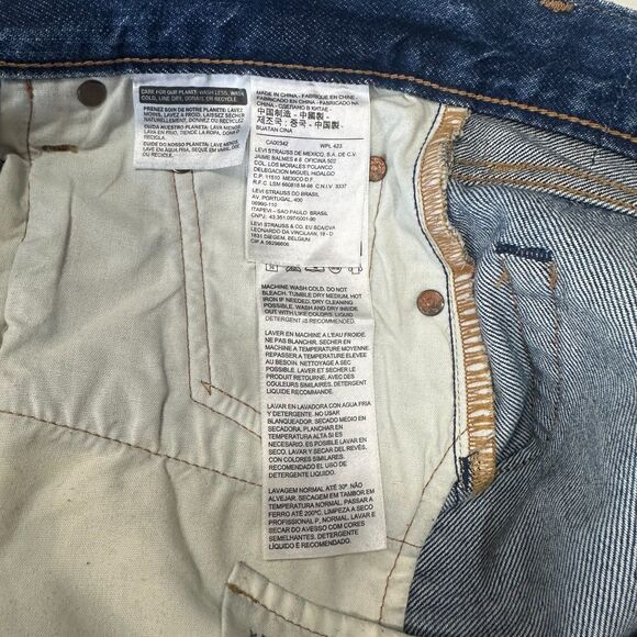 Levis 501 Jeans Womens SELVEDGE White Oak Cone Denim Button Fly Skinny 26 x 28 - Picture 16 of 16